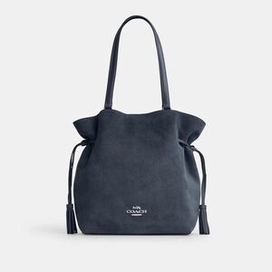 Coach Andy Tote in the "Denim" blue suede material